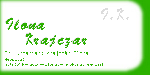 ilona krajczar business card